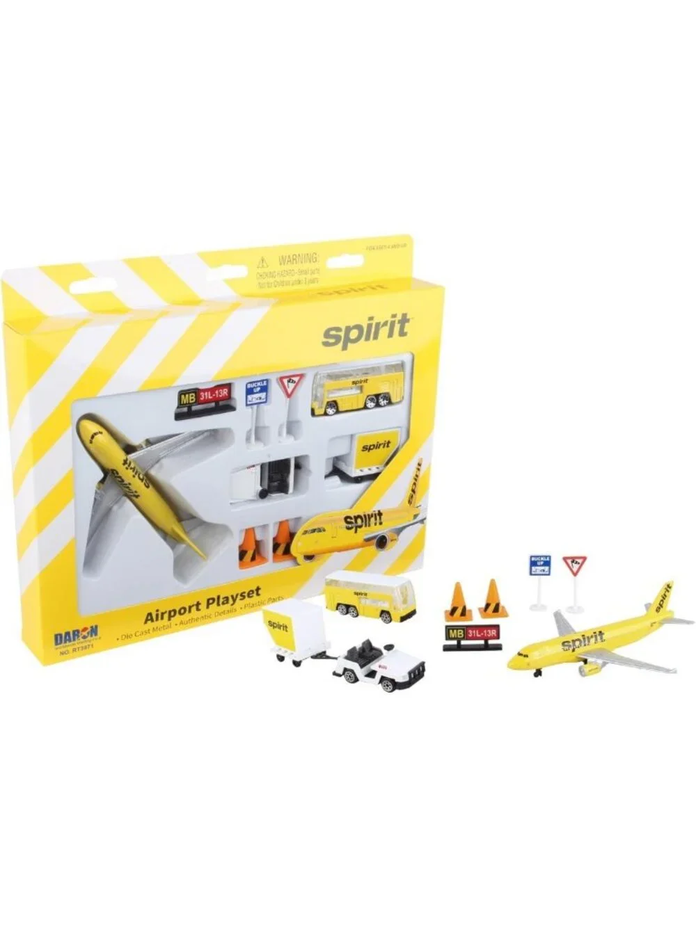 Airport Playset with Die-Cast Airplane, Cars & Transport Toys for Kids 3